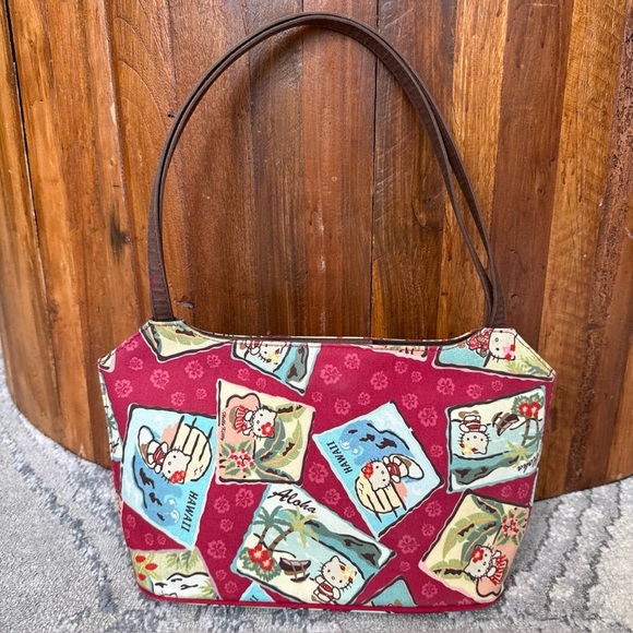 Vintage 2004 Sanrio Hello Kitty Hawaii Aloha Red Purse Bag Y2K - Picture 1 of 9